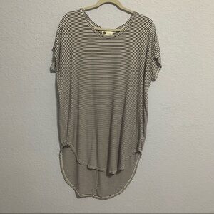 Anthropologie Floreat Striped Jersey High Low T-shirt Dress Tunic
